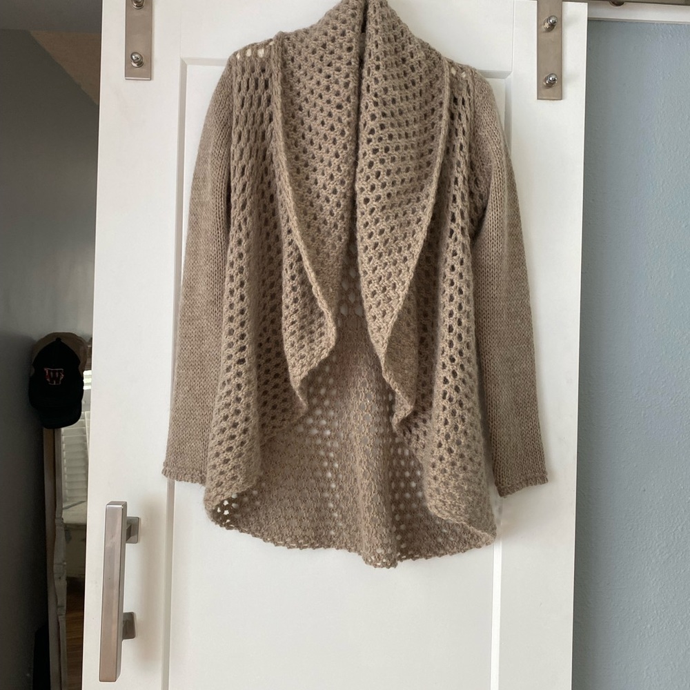 Anthropologie wrap style sweater made in Italy